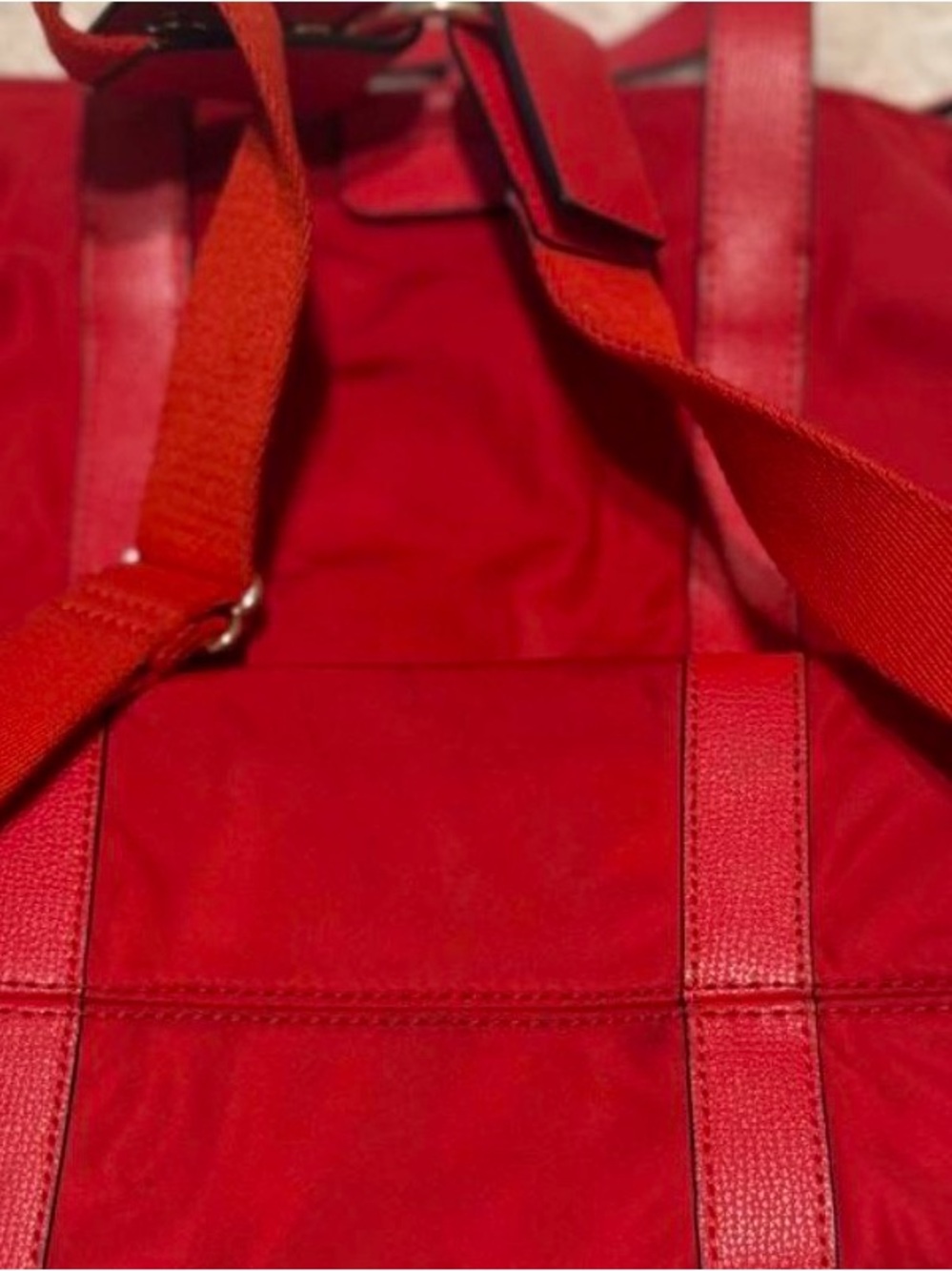 henri bendel Red Tote with Gold Hardware Accents - Picture 3 of 4